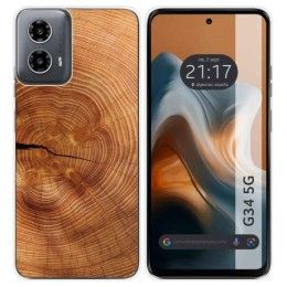 Funda Silicona para Motorola Moto G34 5G diseño Madera 04 Dibujos