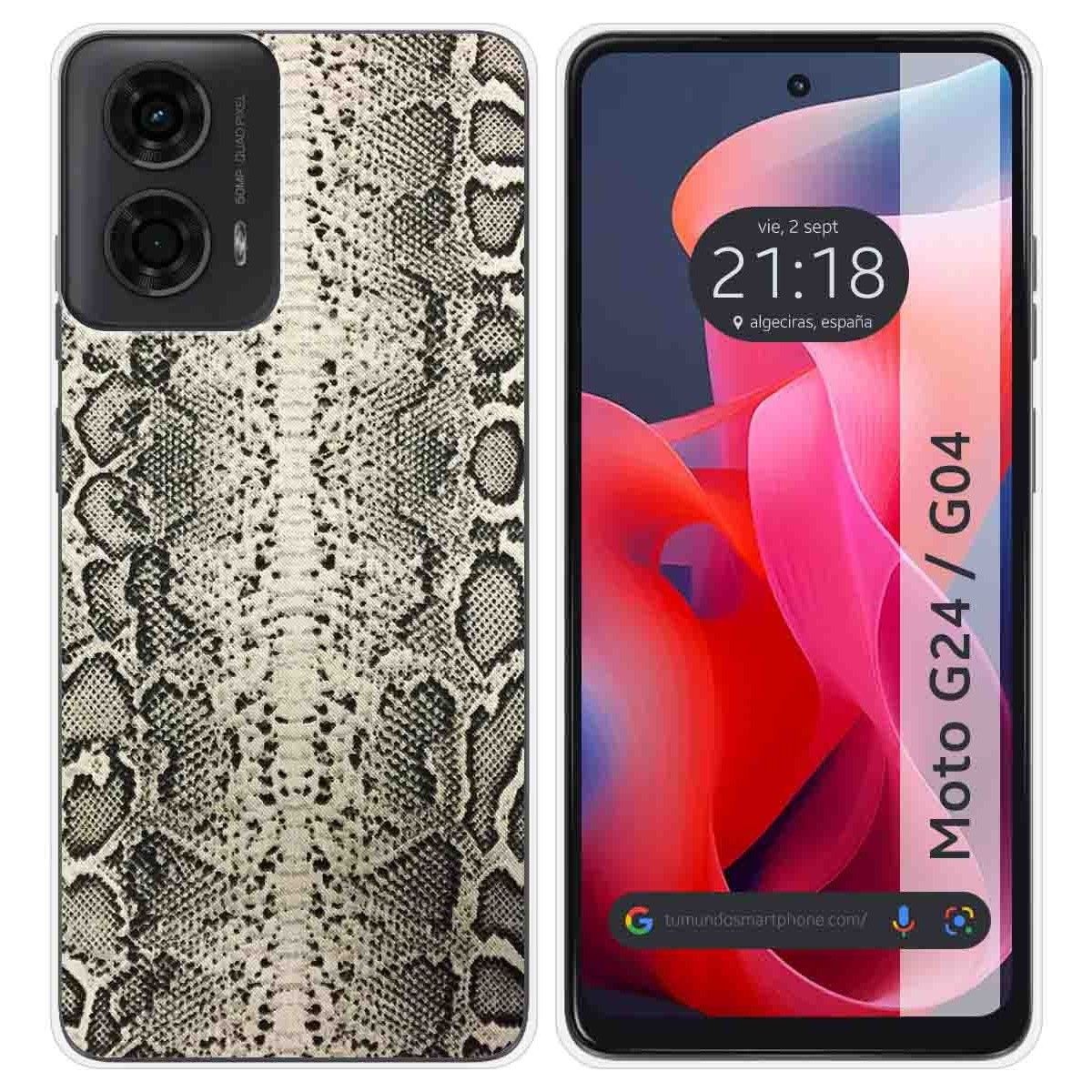 Funda Silicona para Motorola Moto G04 / G24 diseño Animal 01 Dibujos