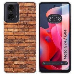 Funda Silicona para Motorola Moto G04 / G24 diseño Ladrillo 04 Dibujos