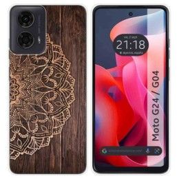 Funda Silicona para Motorola Moto G04 / G24 diseño Madera 06 Dibujos