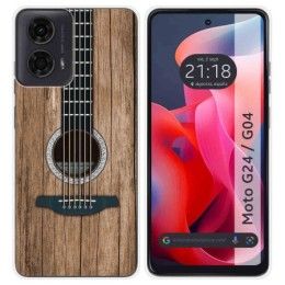 Funda Silicona para Motorola Moto G04 / G24 diseño Madera 11 Dibujos