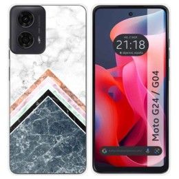 Funda Silicona para Motorola Moto G04 / G24 diseño Mármol 05 Dibujos