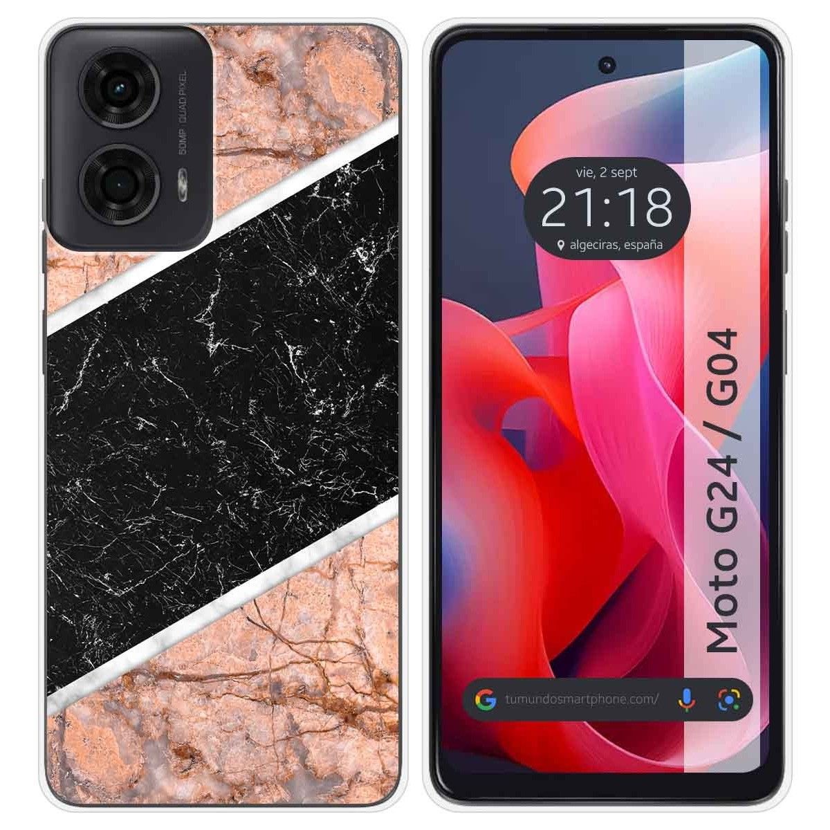 Funda Silicona para Motorola Moto G04 / G24 diseño Mármol 07 Dibujos