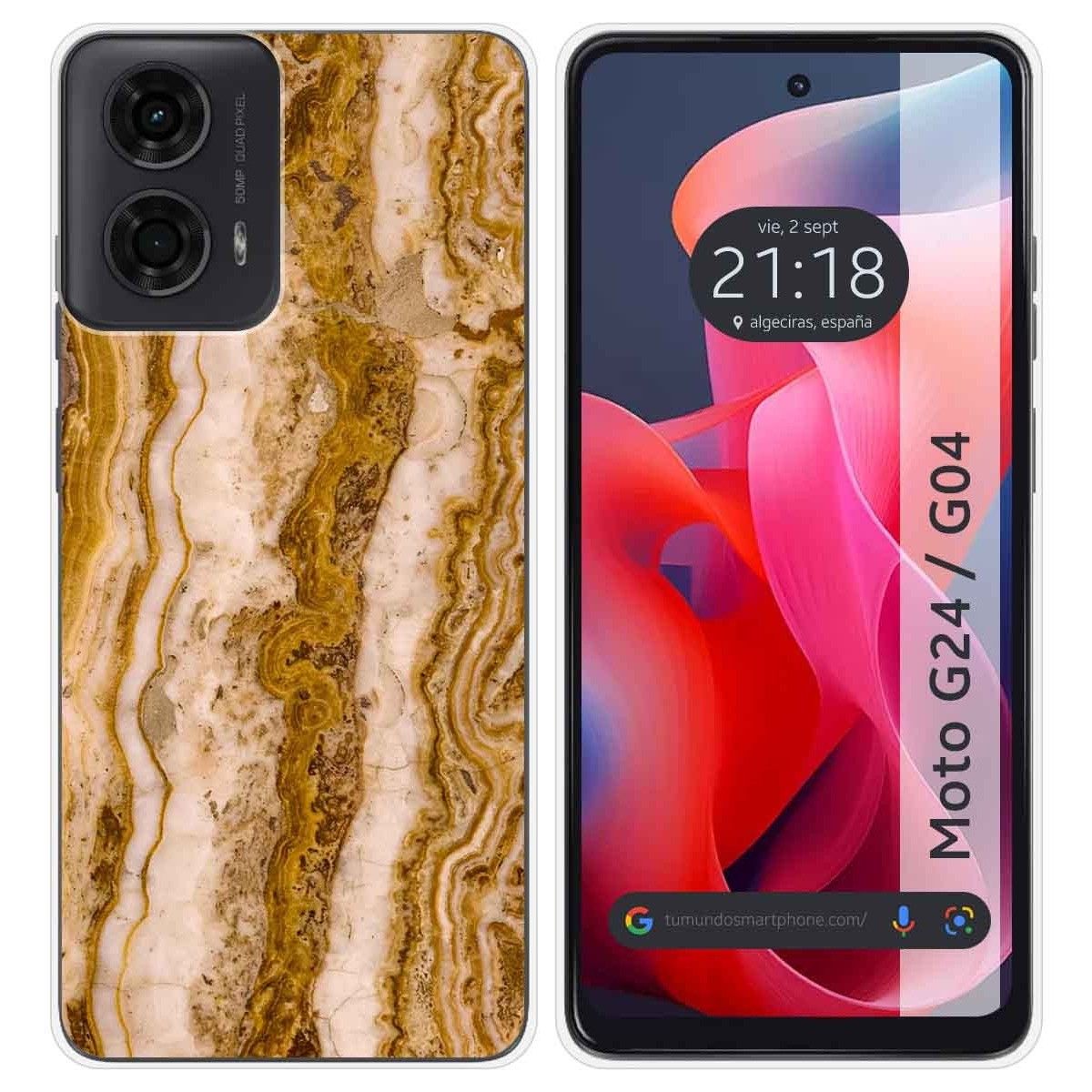 Funda Silicona para Motorola Moto G04 / G24 diseño Mármol 10 Dibujos