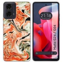 Funda Silicona para Motorola Moto G04 / G24 diseño Mármol 12 Dibujos