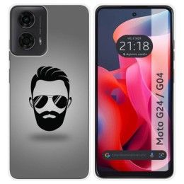 Funda Silicona para Motorola Moto G04 / G24 diseño Barba Dibujos