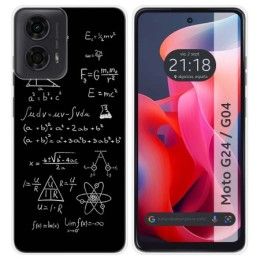 Funda Silicona para Motorola Moto G04 / G24 diseño Formulas Dibujos