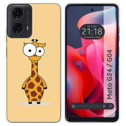 Funda Silicona para Motorola Moto G04 / G24 diseño Jirafa Dibujos