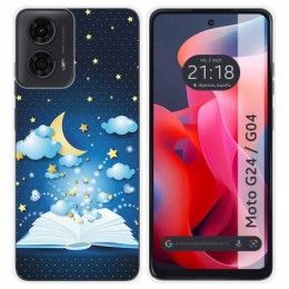 Funda Silicona para Motorola Moto G04 / G24 diseño Libro Cuentos Dibujos