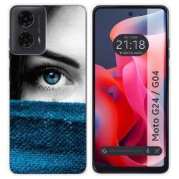 Funda Silicona para Motorola Moto G04 / G24 diseño Ojo Dibujos