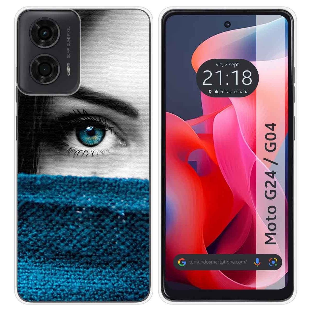 Funda Silicona para Motorola Moto G04 / G24 diseño Ojo Dibujos