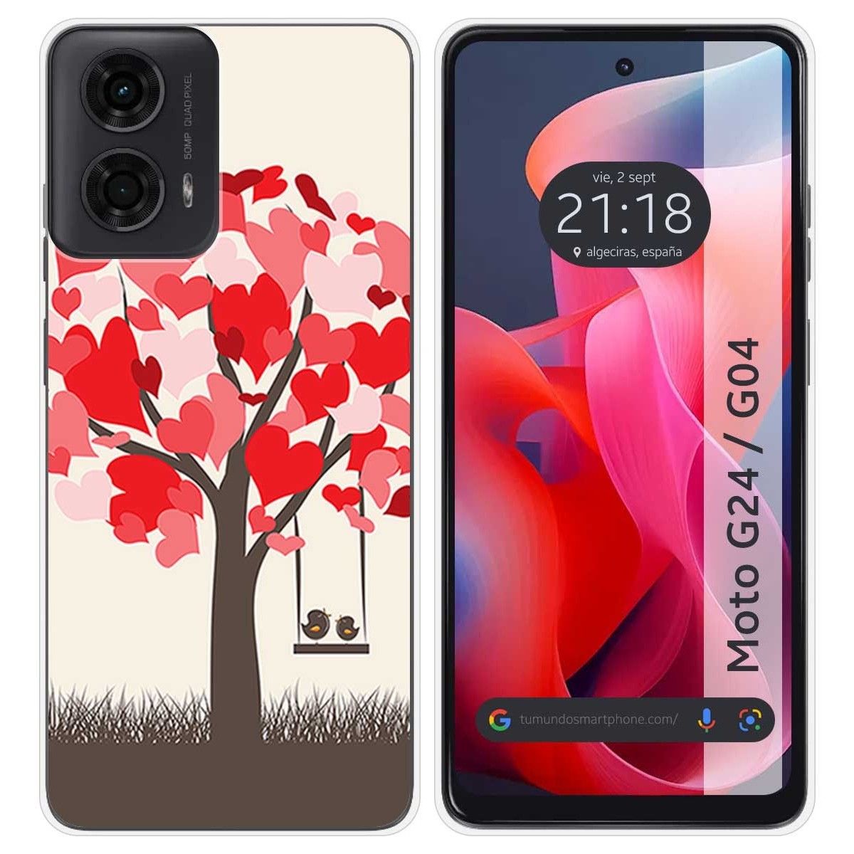 Funda Silicona para Motorola Moto G04 / G24 diseño Pajaritos Dibujos