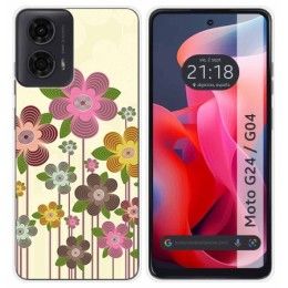 Funda Silicona para Motorola Moto G04 / G24 diseño Primavera En Flor Dibujos