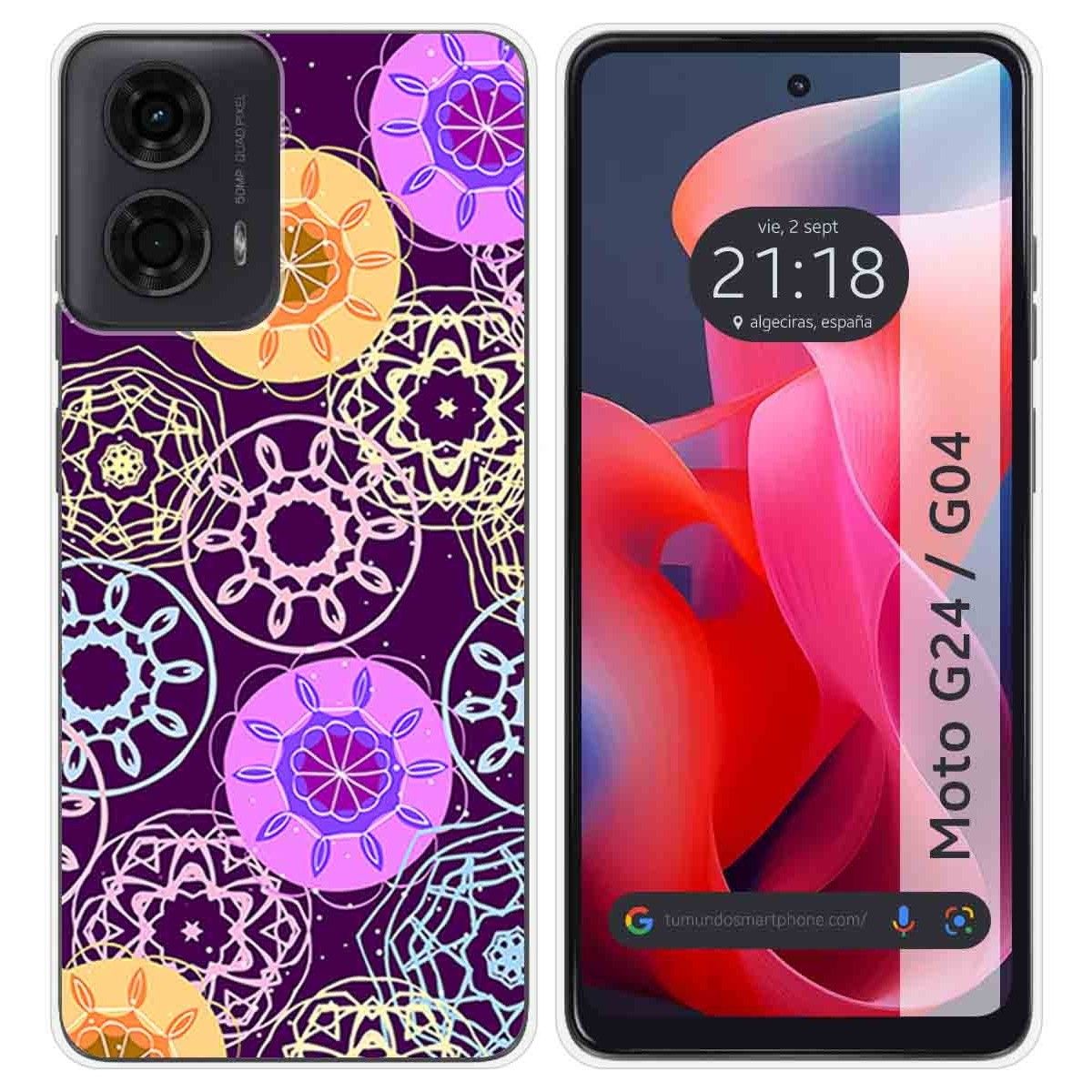 Funda Silicona para Motorola Moto G04 / G24 diseño Radial Dibujos