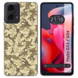 Funda Silicona para Motorola Moto G04 / G24 diseño Sand Camuflaje Dibujos