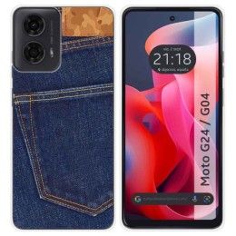 Funda Silicona para Motorola Moto G04 / G24 diseño Vaquero Dibujos