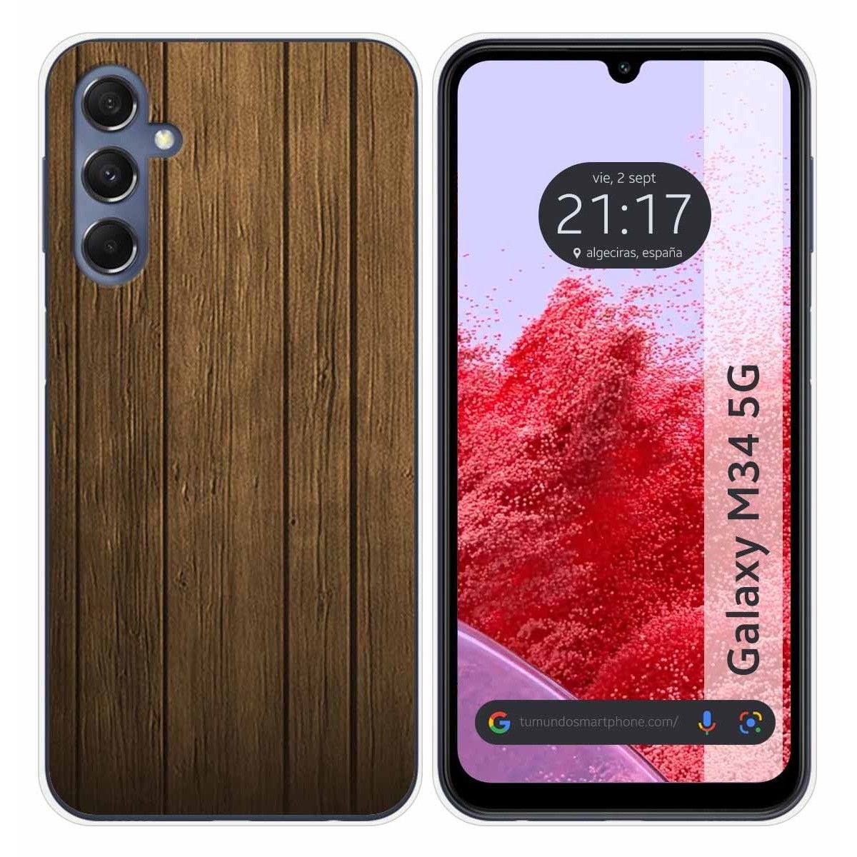 Funda Silicona para Samsung Galaxy M34 5G diseño Madera Dibujos