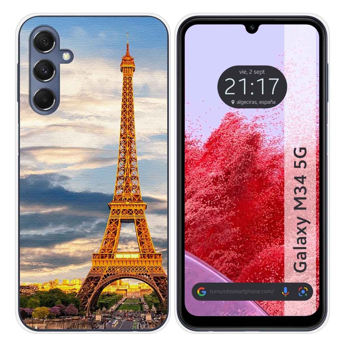 Funda Silicona para Samsung Galaxy M34 5G diseño Paris Dibujos