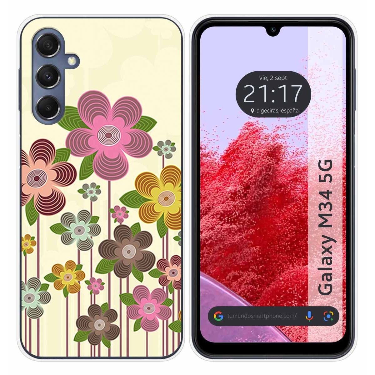 Funda Silicona para Samsung Galaxy M34 5G diseño Primavera En Flor Dibujos