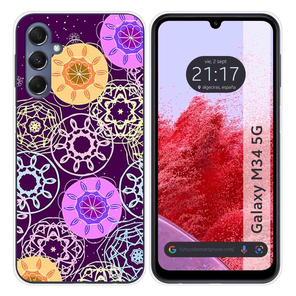 Funda Silicona para Samsung Galaxy M34 5G diseño Radial Dibujos