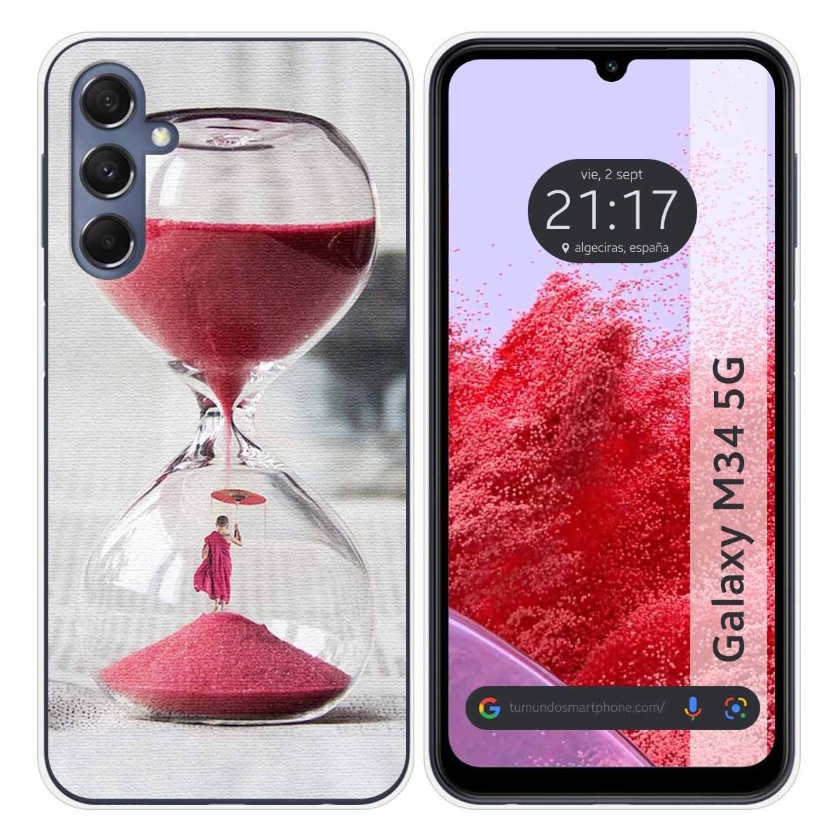 Funda Silicona para Samsung Galaxy M34 5G diseño Reloj Dibujos