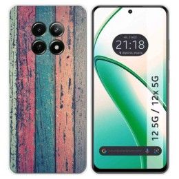 Funda Silicona para Realme 12 5G / 12x 5G diseño Madera 10 Dibujos