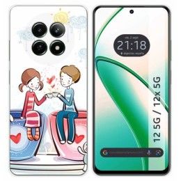 Funda Silicona para Realme 12 5G / 12x 5G diseño Café Dibujos