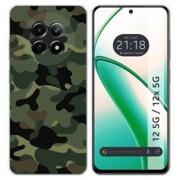 Funda Silicona para Realme 12 5G / 12x 5G diseño Camuflaje Dibujos