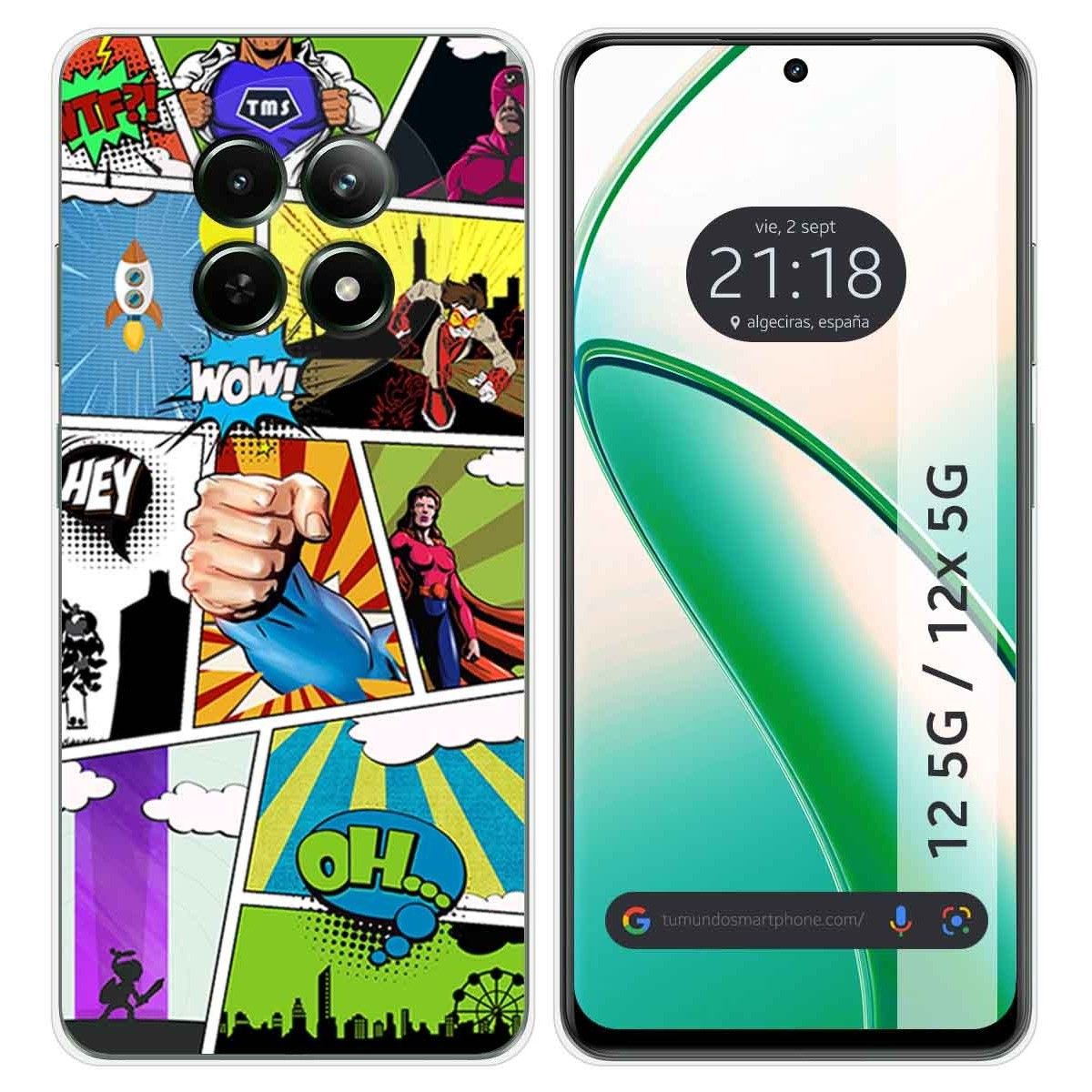 Funda Silicona para Realme 12 5G / 12x 5G diseño Comic Dibujos