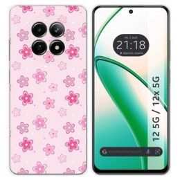 Funda Silicona para Realme 12 5G / 12x 5G diseño Flores Dibujos