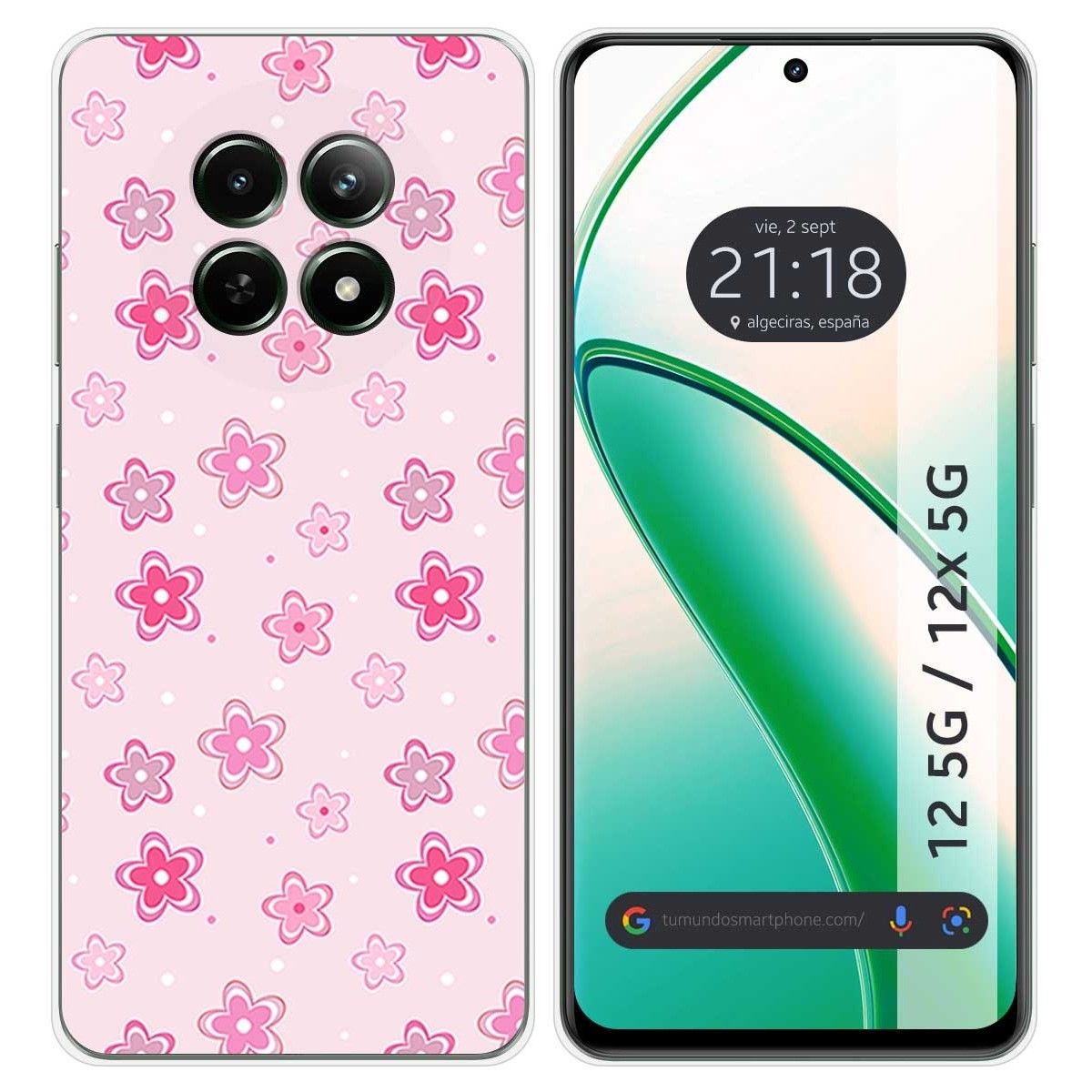 Funda Silicona para Realme 12 5G / 12x 5G diseño Flores Dibujos