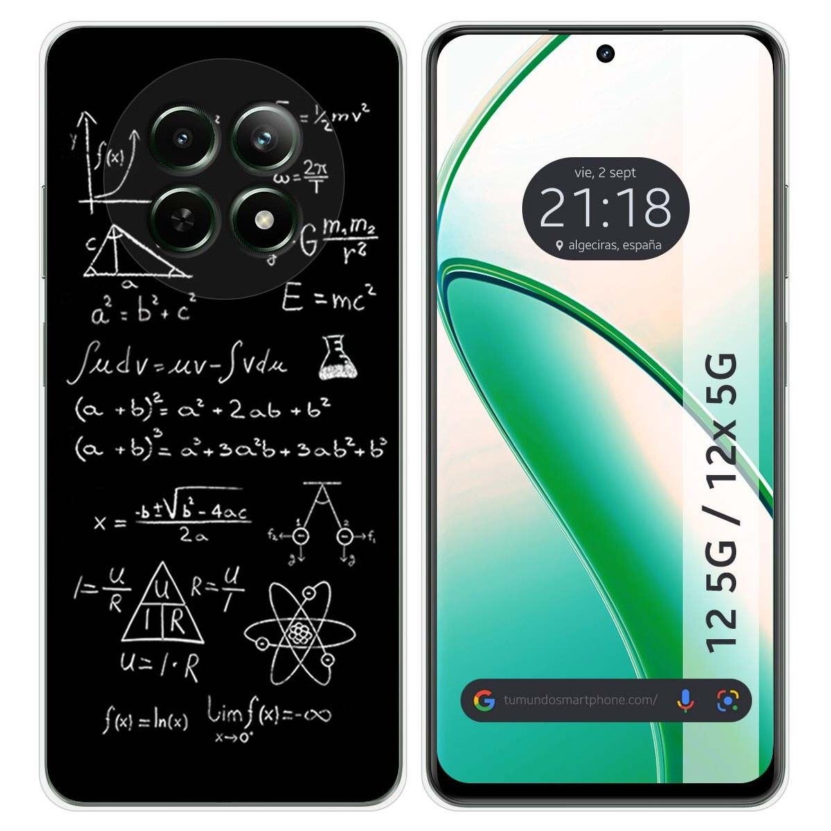 Funda Silicona para Realme 12 5G / 12x 5G diseño Formulas Dibujos