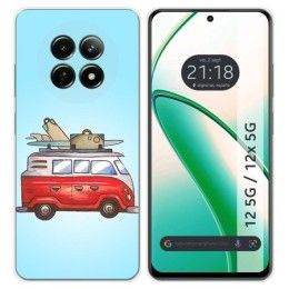 Funda Silicona para Realme 12 5G / 12x 5G diseño Furgoneta Dibujos