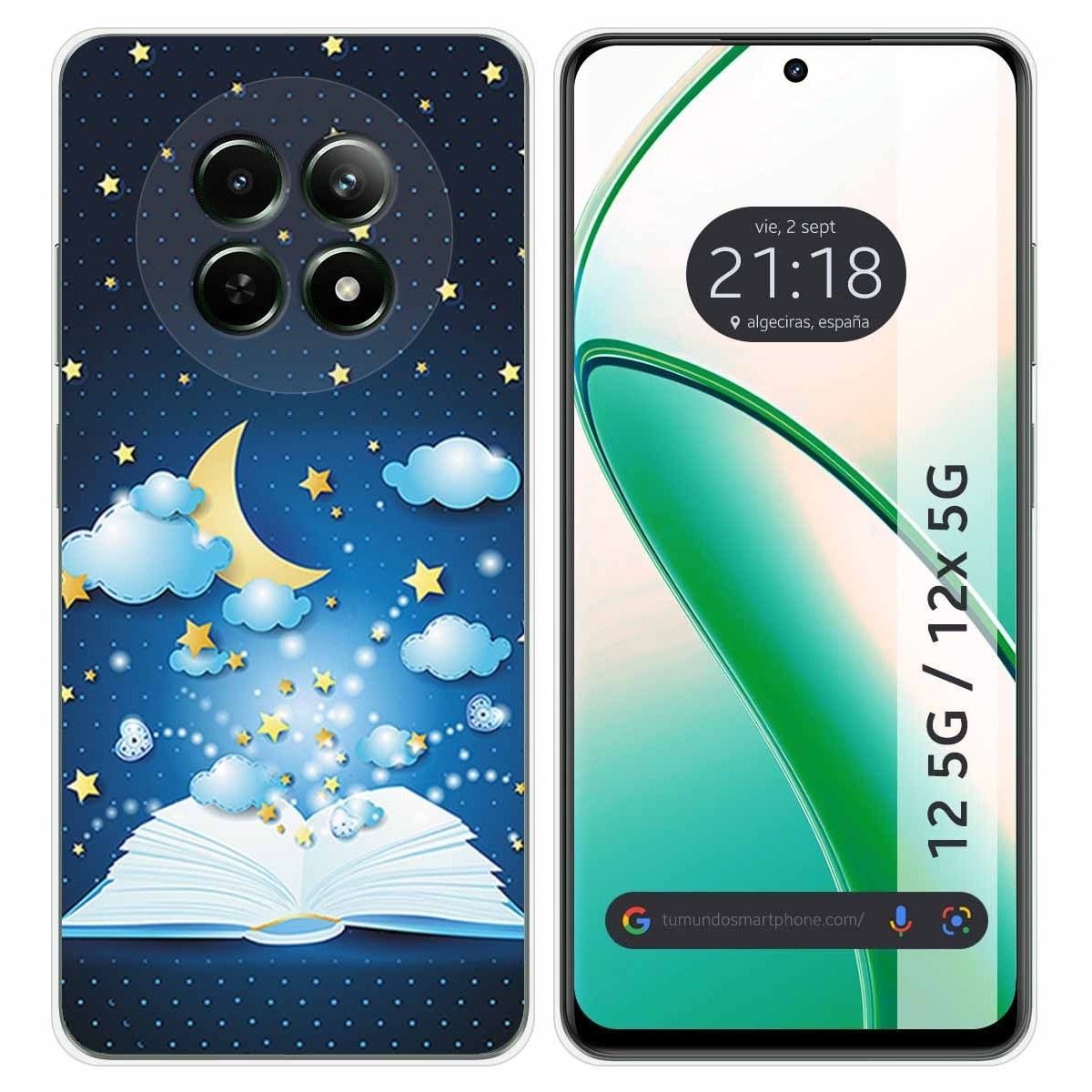 Funda Silicona para Realme 12 5G / 12x 5G diseño Libro Cuentos Dibujos