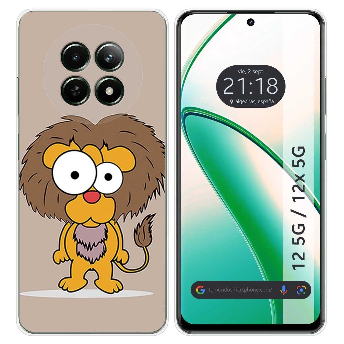 Funda Silicona para Realme 12 5G / 12x 5G diseño Leon Dibujos