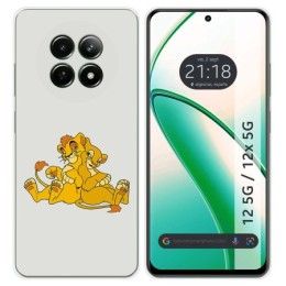 Funda Silicona para Realme 12 5G / 12x 5G diseño Leones Dibujos