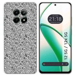 Funda Silicona para Realme 12 5G / 12x 5G diseño Letras Dibujos