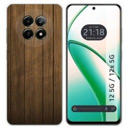 Funda Silicona para Realme 12 5G / 12x 5G diseño Madera Dibujos