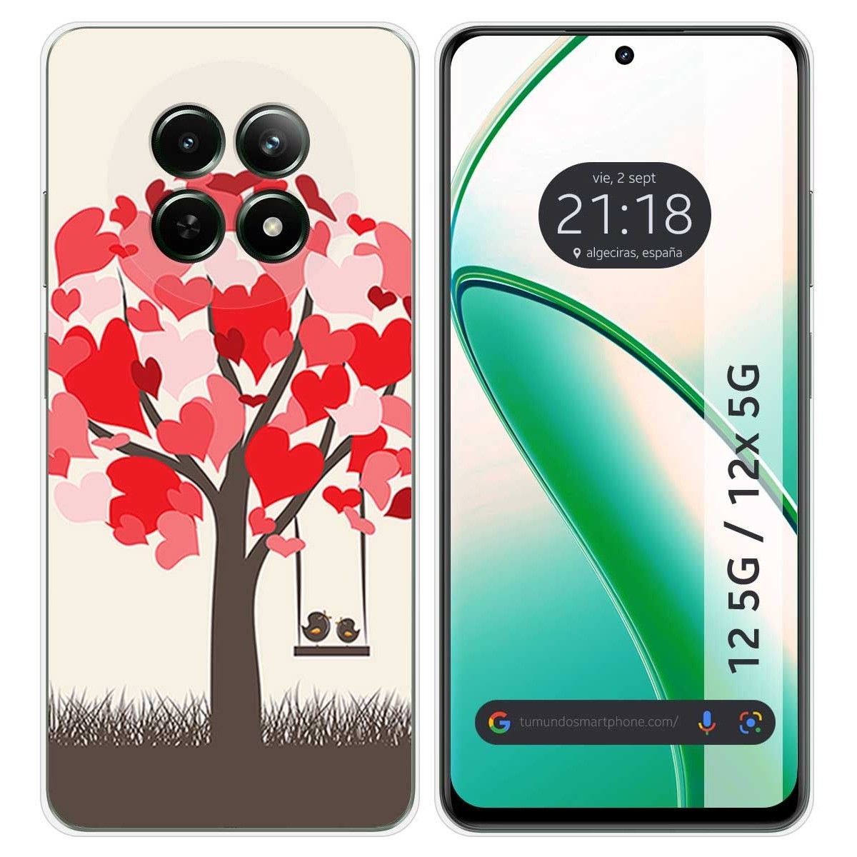 Funda Silicona para Realme 12 5G / 12x 5G diseño Pajaritos Dibujos