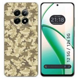 Funda Silicona para Realme 12 5G / 12x 5G diseño Sand Camuflaje Dibujos