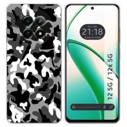 Funda Silicona para Realme 12 5G / 12x 5G diseño Snow Camuflaje Dibujos