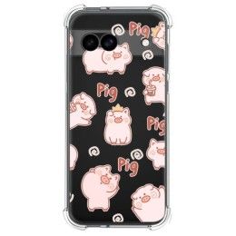 Funda Silicona Antigolpes para Google Pixel 8a 5G diseño Cerdos Dibujos