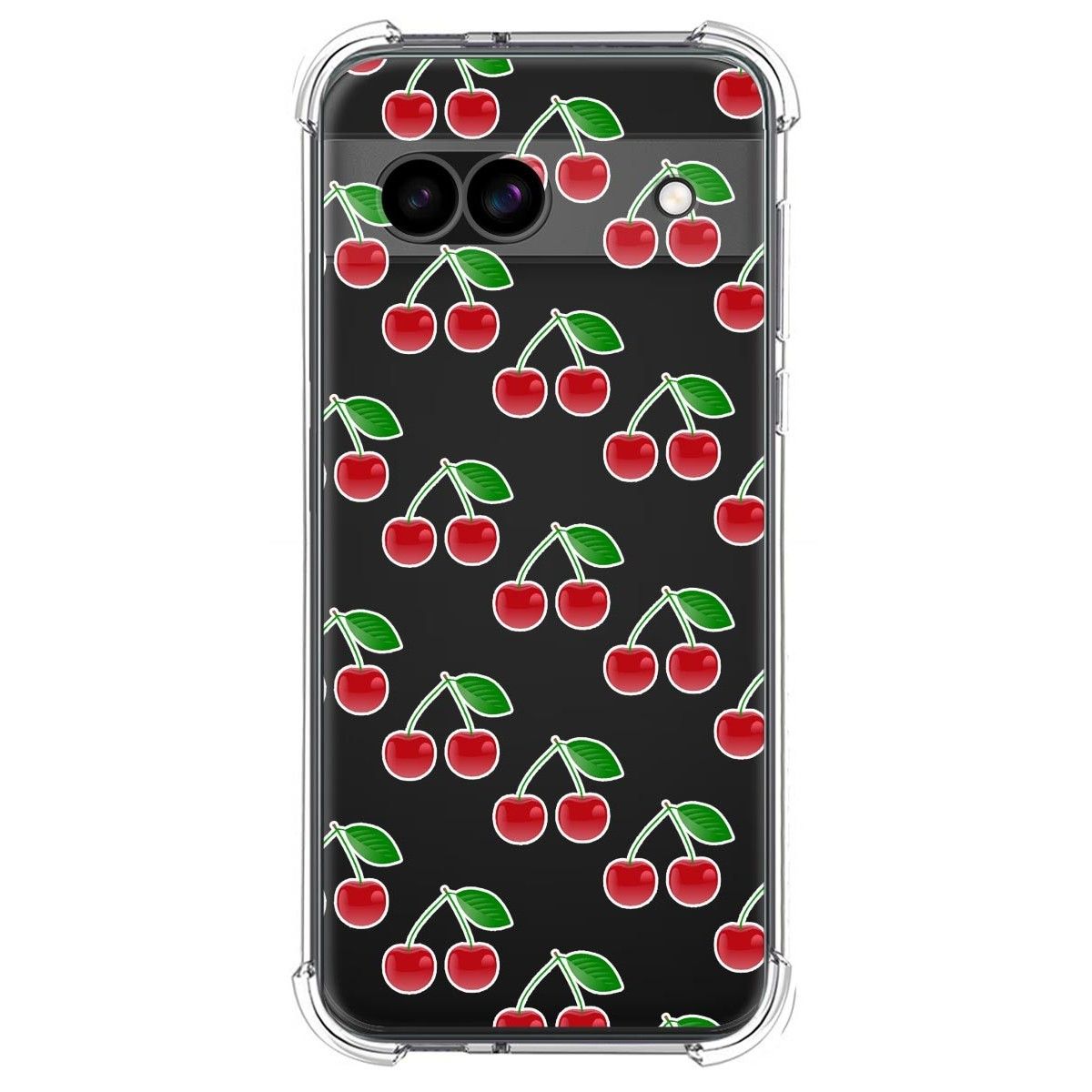 Funda Silicona Antigolpes para Google Pixel 8a 5G diseño Cerezas Dibujos