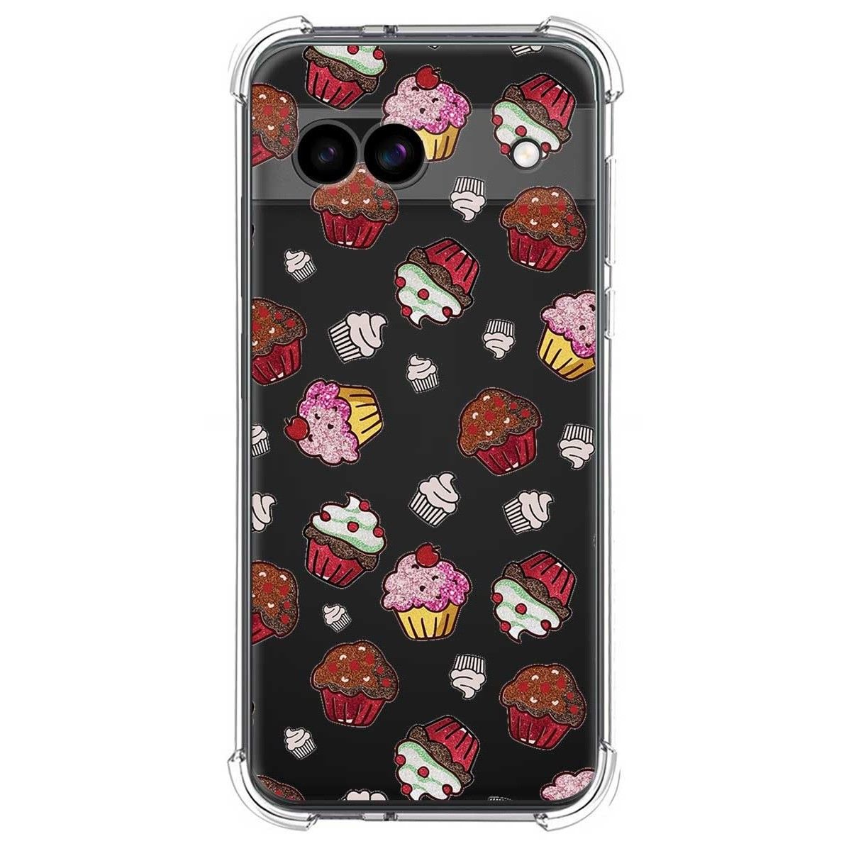 Funda Silicona Antigolpes para Google Pixel 8a 5G diseño Muffins Dibujos