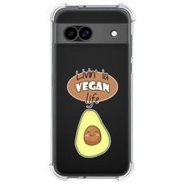 Funda Silicona Antigolpes para Google Pixel 8a 5G diseño Vegan Life Dibujos