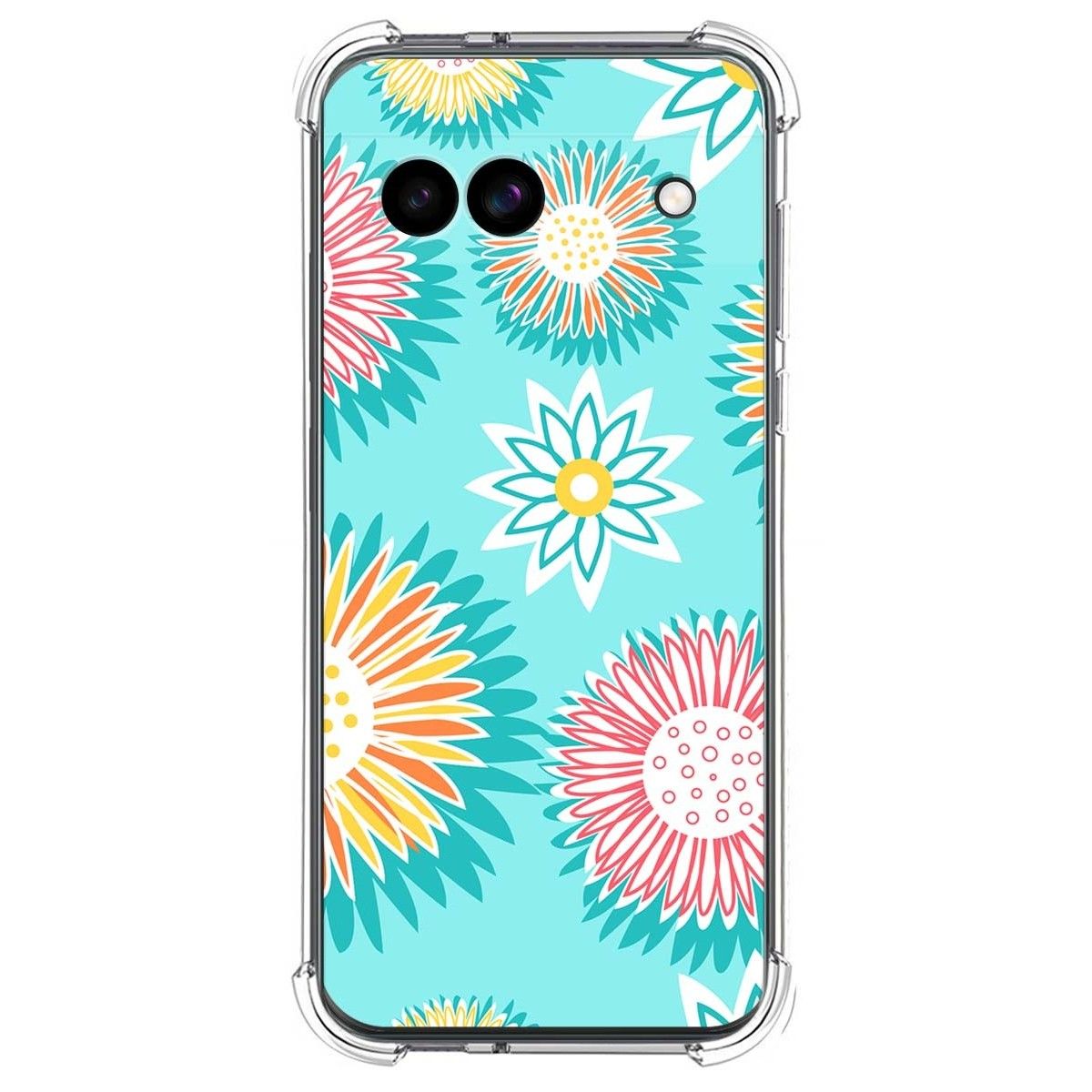 Funda Silicona Antigolpes para Google Pixel 8a 5G diseño Flores 05 Dibujos