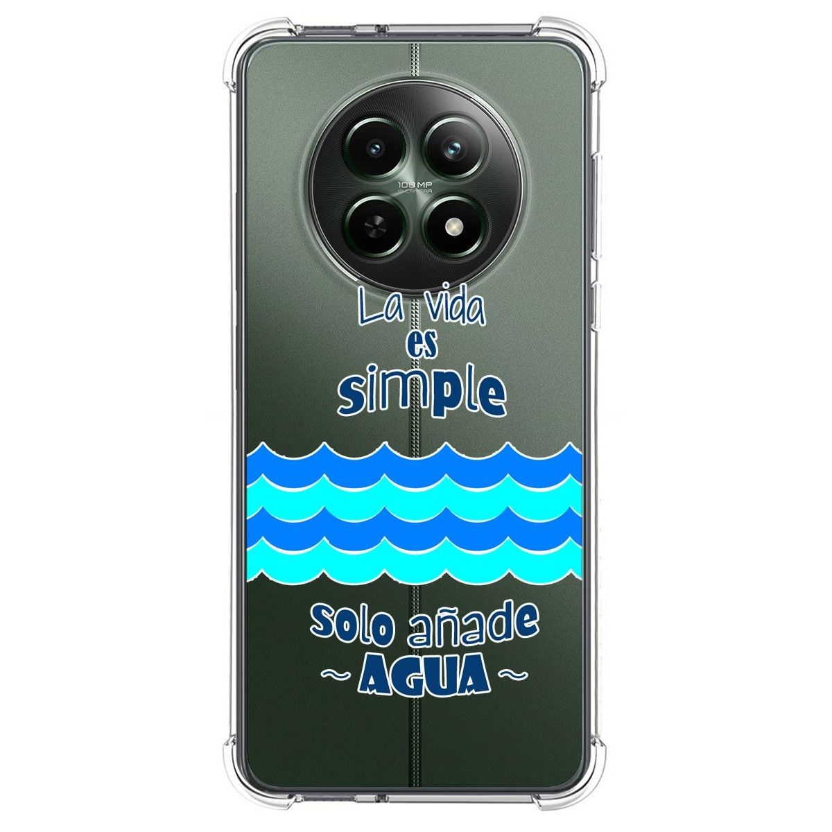 Funda Silicona Antigolpes para Realme 12 5G / 12x 5G diseño Agua Dibujos