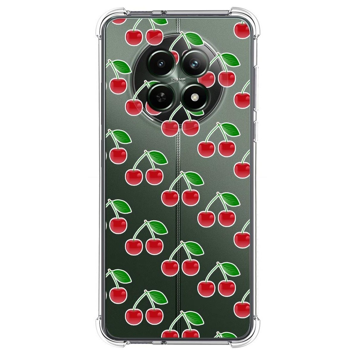 Funda Silicona Antigolpes para Realme 12 5G / 12x 5G diseño Cerezas Dibujos