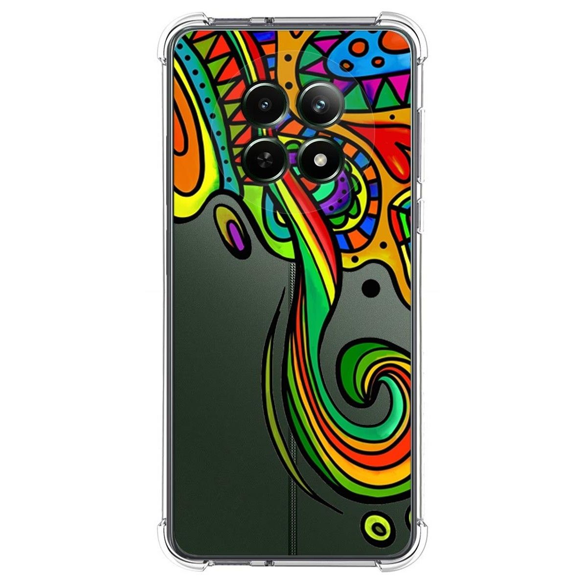 Funda Silicona Antigolpes para Realme 12 5G / 12x 5G diseño Colores Dibujos