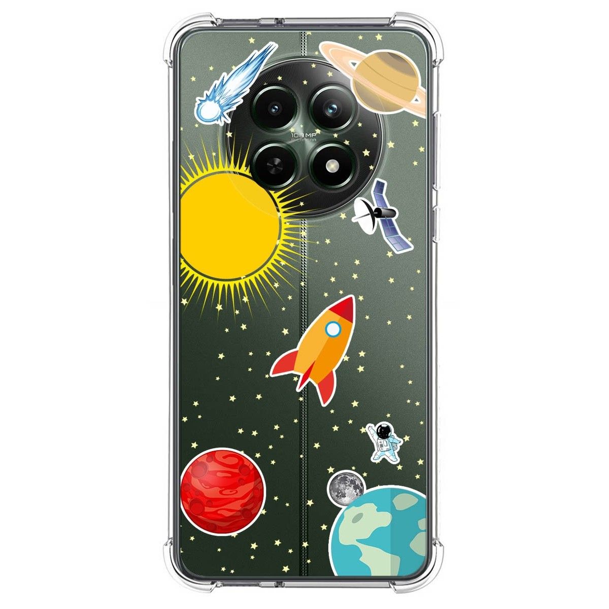 Funda Silicona Antigolpes para Realme 12 5G / 12x 5G diseño Espacio Dibujos